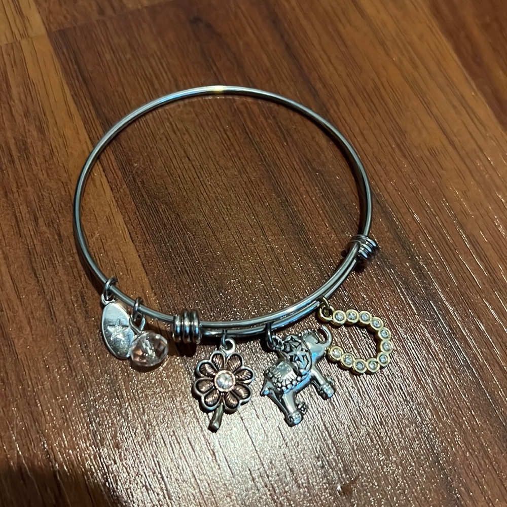 Silver charm bracelet